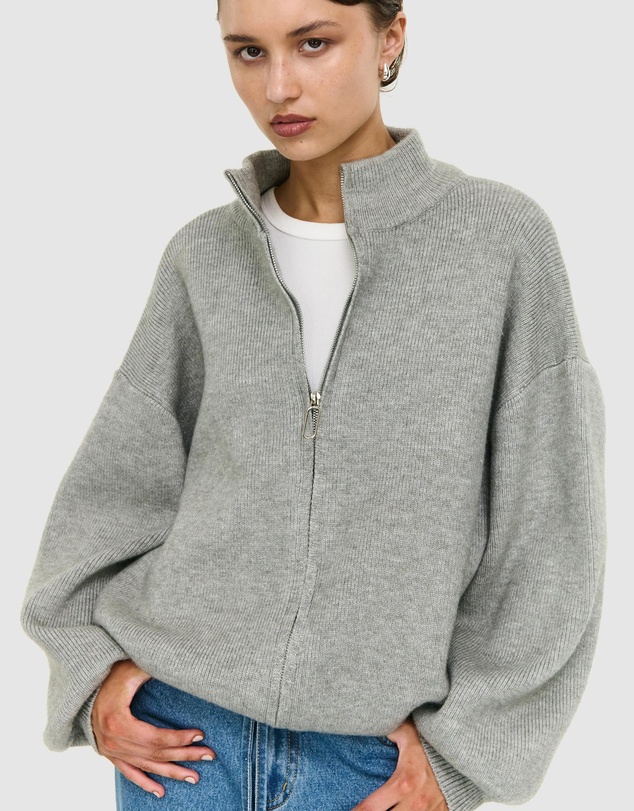 Staple the Label - Harlow Oversized Zip Cardigan