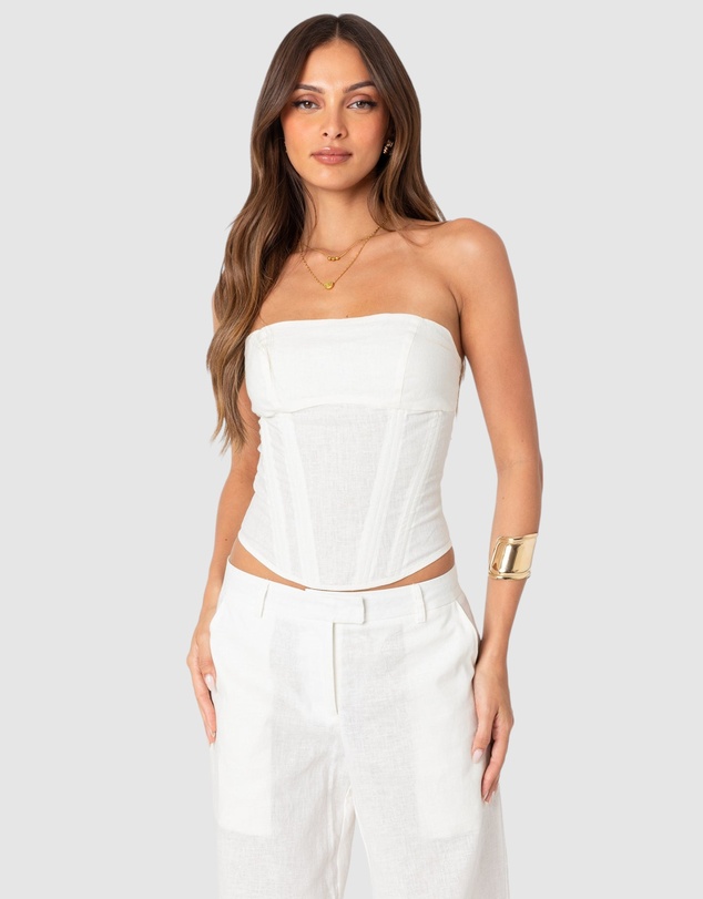 EDIKTED - Arya Linen Look Corset