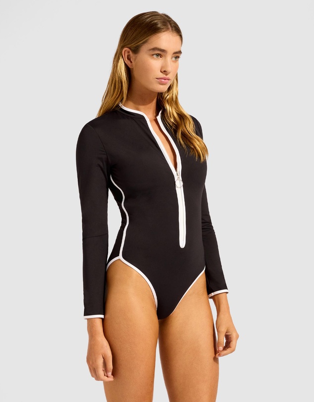 Seafolly - Longsleeve Zip Front One Piece