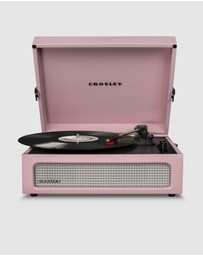 Crosley - Crosley Voyager Bluetooth Portable Turntable - Amethyst + Bundled Crosley Record Storage Display Stand