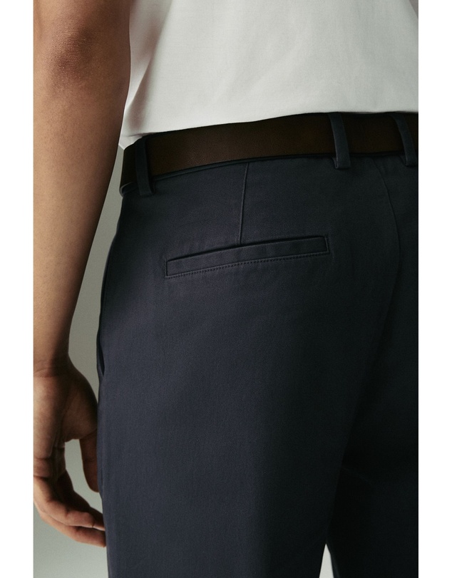 NEXT - Belted Soft Touch Chino Trousers Straight Fit