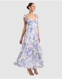 Honey and Beau - Fluerina Twist Front Midi Dress