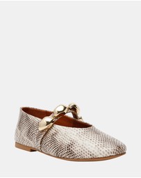 Steve Madden - Poppin Natural Snake Flats