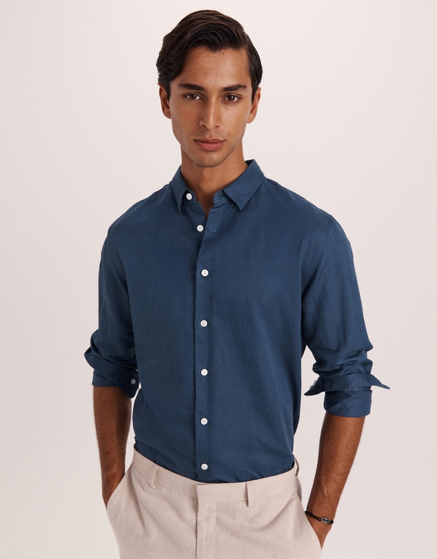 SABA - Reeves Long Sleeve Classic Linen Cotton Shirt