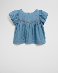Country Road - Cotton Blend Puff Sleeve Top