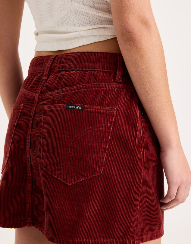 Rolla's - 90's Relaxed Corduroy Mini Skirt - Burnt Sienna