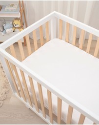 Living Textiles - 2 Pack Jersey Cot Fitted Sheet - White