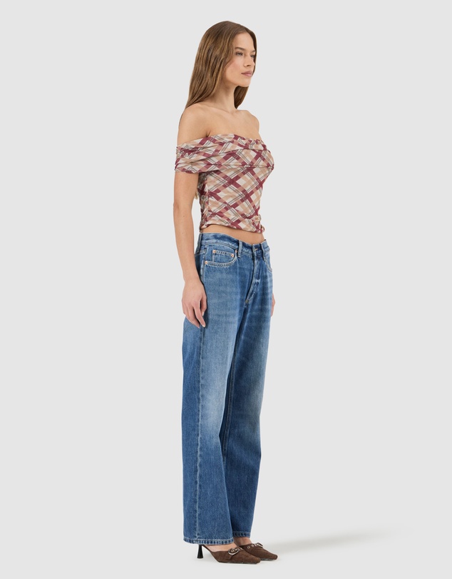 Rolla's - Field Lines Cold Shoulder Top