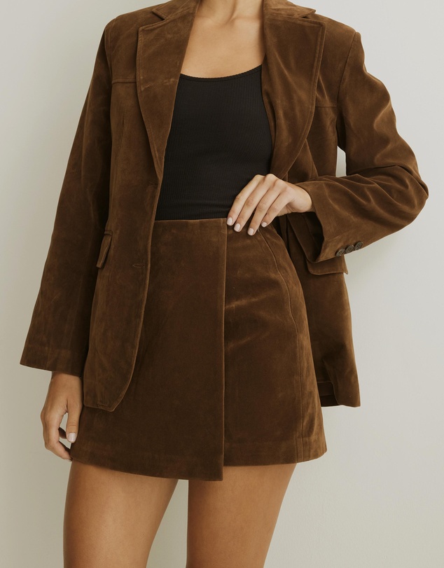 Atmos&Here - Ivy Faux Suede Mini Skirt