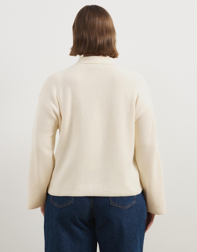 Atmos&Here Curvy - Jay Relaxed Rib Cardigan