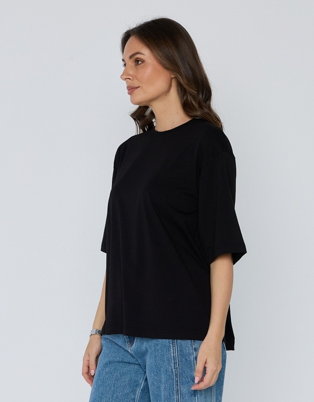 ALEXANDRA - Baltis T-Shirt Black