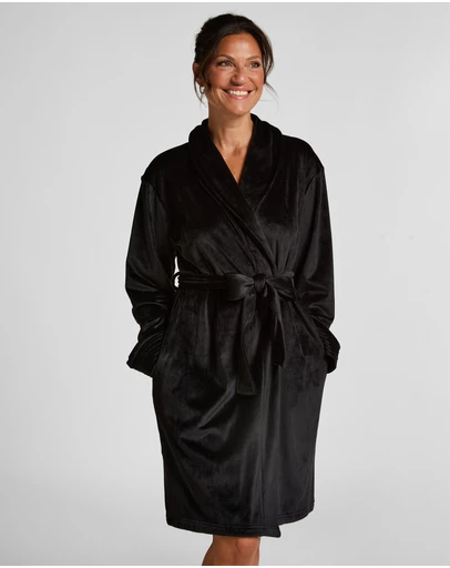 Hunkemoller - Short Velours Quilt Robe