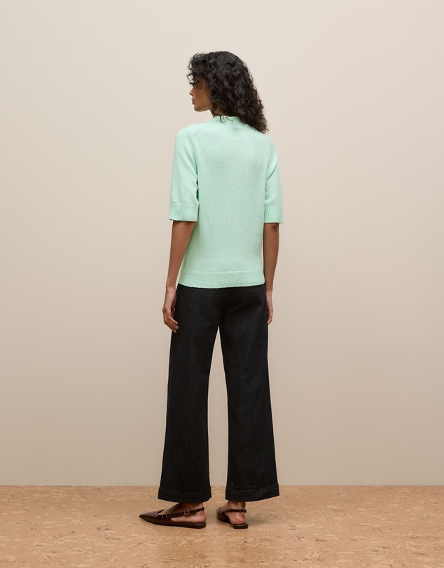 Trenery - Boucle Mock Neck in Peppermint