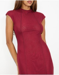 Dazie - Premiere Mesh Cap Sleeve Maxi Dress