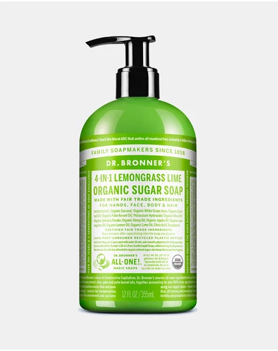 Dr Bronner's - Organic Pump Soap Lemongrass Lime 355ml
