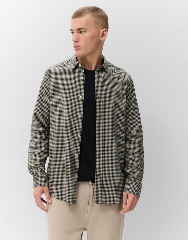 UNISON - Brushed Gingham Regular Fit Shirt