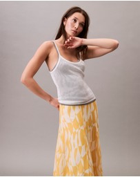 Calvin Klein - Printed Chiffon Midi Skirt