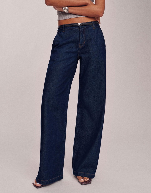 Reformation - Elio Low Rise Denim Trousers