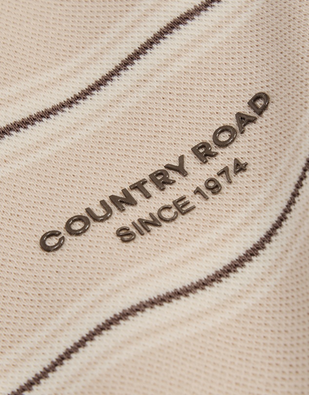 Country Road - Organically Grown Cotton Stripe Long Sleeve Pique T-shirt