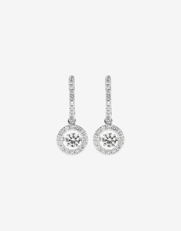 Michael Hill - Lume Lab Round Huggie Earrings with 1.00 Carat TW of Laboratory-Grown Diamonds in 10kt White Gold