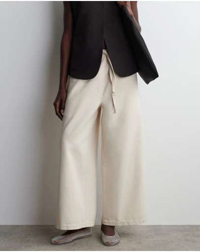 COS - Cropped Denim Wide-Leg Trousers