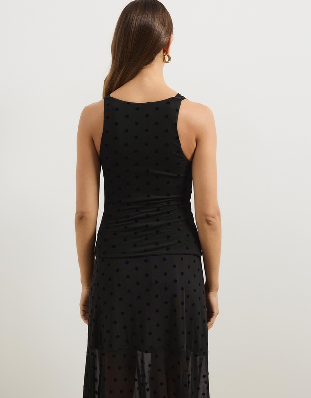 Atmos&Here - Aria Polka Dot Cowl Neck Top