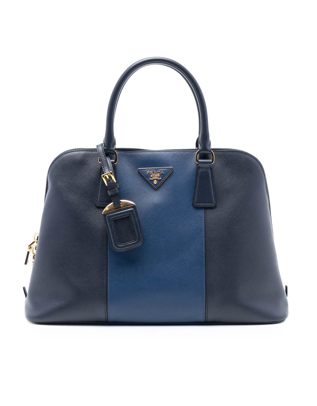 Pre-Loved by Azura Reborn - Pre-Loved Medium Bicolor Saffiano Lux Promenade Satchel