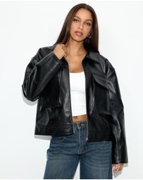 Dazie - Amaya Leather Look Jacket