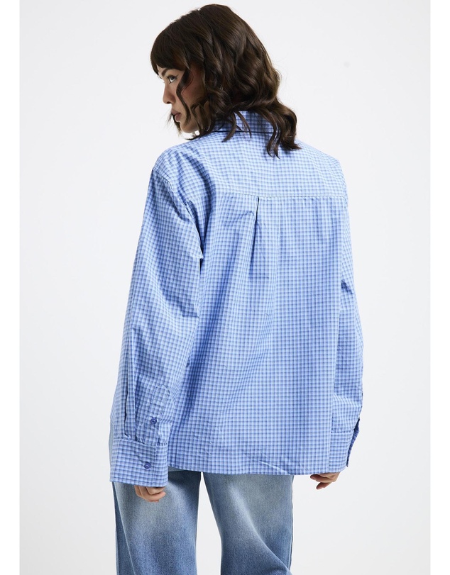 Subtitled - Savannah Plaid Long Sleeve Oversized Shirt