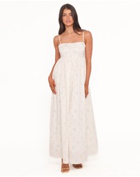 Petal & Pup - Odessa Maxi Dress - White Floral