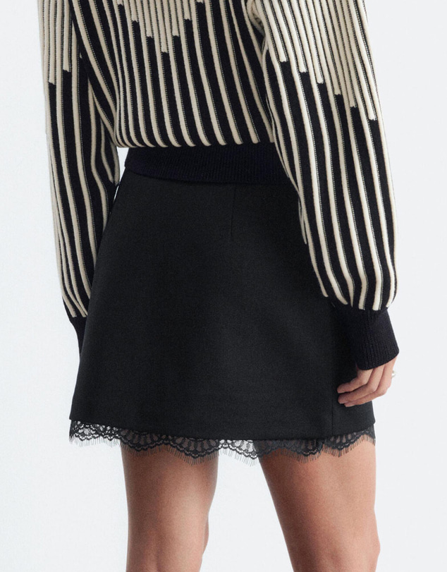 & Other Stories - Lace-Trim Mini Skirt