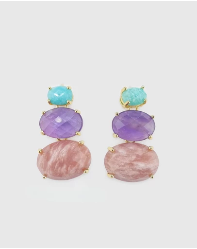 Miz Casa and Co - Cleo Gemstone Studs Earrings