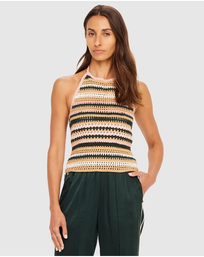 The Upside - Bohemia Sal Crochet Halter Top