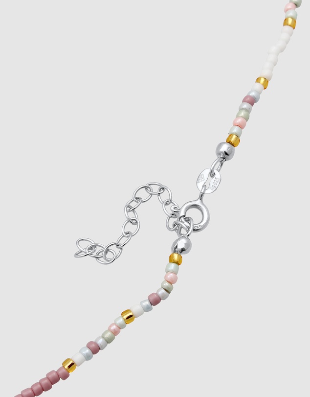 Elli Jewelry - Pastel Bead Heart Choker Necklace