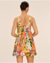 AERE - Linen Pleat Detail Mini Dress
