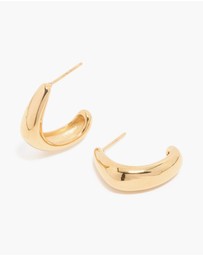 Lovisa - Waterproof Gold Plated Stainless Steel Banana Shape Hoop Earrings