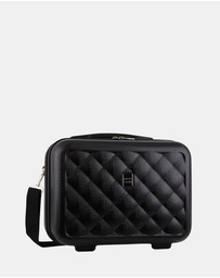 Pierre Cardin - Pierre Cardin Metro Large Hard Shell with Mini Beauty Case Set + Leather Tag