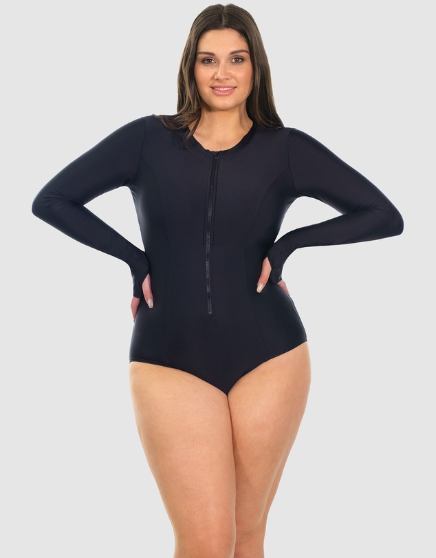 B Free Intimate Apparel - Long Sleeve One-Piece Swimsuit