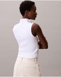 Calvin Klein Jeans - Sleeveless Quarter Zip Top