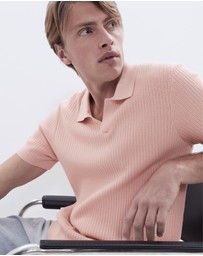 UNISON - Wavy Stitch Knit Polo