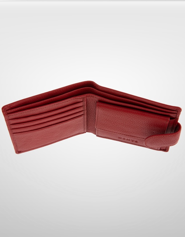 DENTS - Beauley RFID Bifold Press Stud Leather Wallet w/ Coin Pocket
