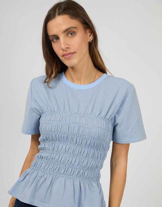 All About Eve - Lipa Stripe Tee Blue