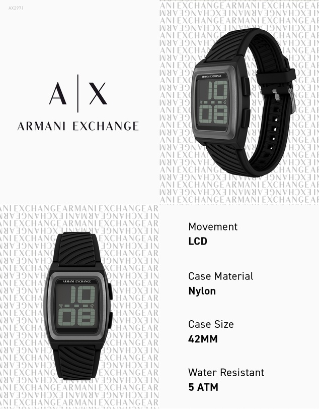 Armani Exchange - Black Digital Watch
