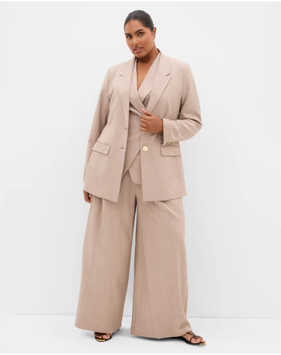 City Chic - Plus size Luci Blazer - latte
