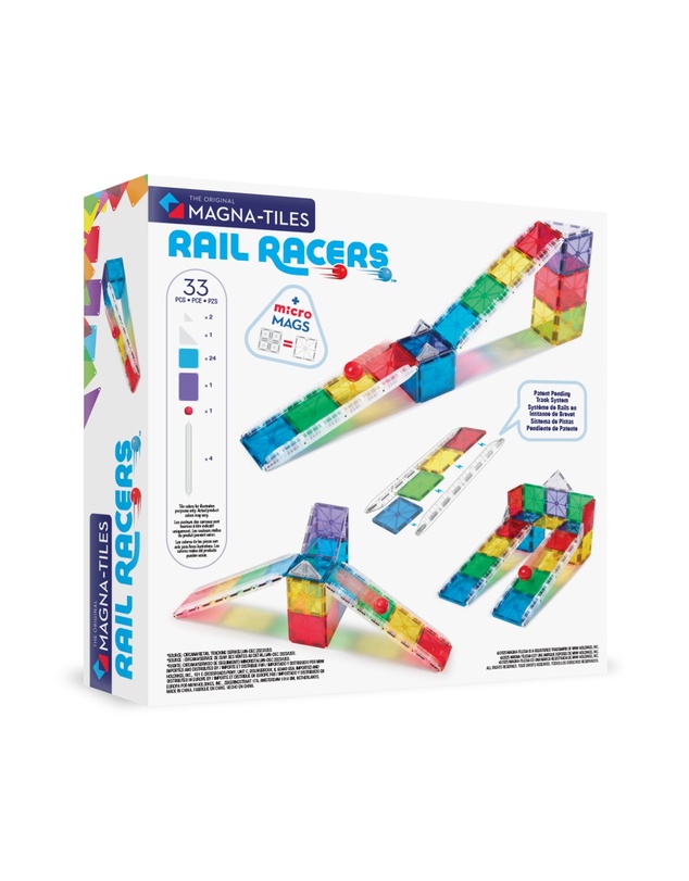 Magna-Tiles - MAGNA-TILES - Rail Racers - 33 Piece