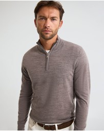 Oxford - Merino Zip-Neck Wool Pullover