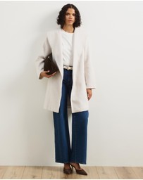 Atmos&Here - Dune Wool Blend Shawl Collar Coat