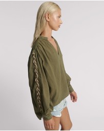 ONE TEASPOON - Johnny Linen Lace Up Shirt