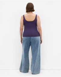 City Chic - Plus size Arami Top - blueberry