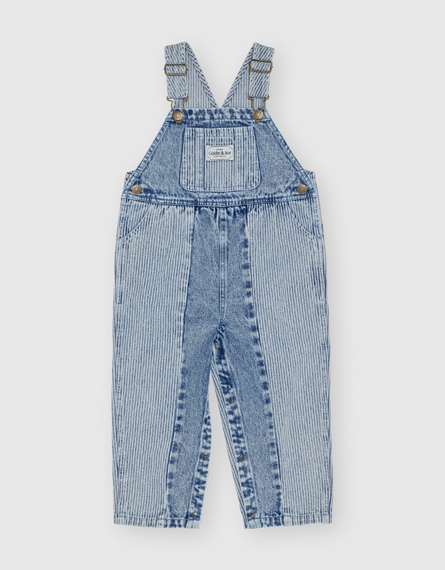 Goldie + Ace - Austin Pinstripe Denim Overalls - Babies-Kids